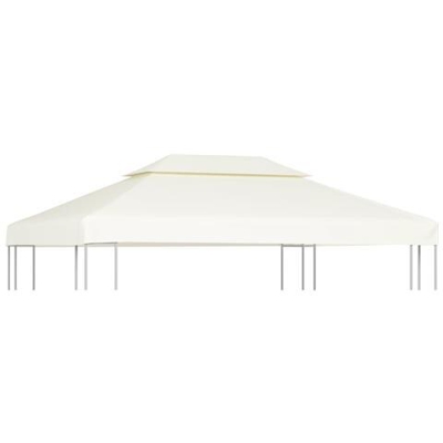 Telo Impermeabile Ricambio per Gazebo 310g / m² Bianco Crema 3x4m