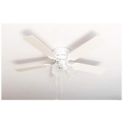 Kisa Deluxe - Ventilatore Da Soffitto, Con Illuminazione, In Metallo, 44 W, Legno Di Palissandro / noce Scuro, 105 Cm, Metallo Abs, Bianco / acero. , 105 Cm
