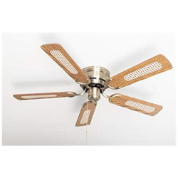 Kisa Deluxe Messing Antik Ventilatore Da Soffitto, Rovere / noce en oferta