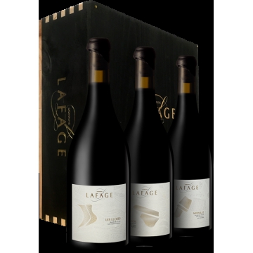 LES PARCELLAIRES 2015 - DOMAINE LAFAGE - EN CASSA DI LEGNO DE 3 BOTTIGLIE