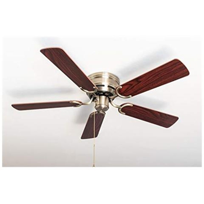 Kisa Deluxe Messing Antik Ventilatore Da Soffitto, Palissandro / noce Scuro