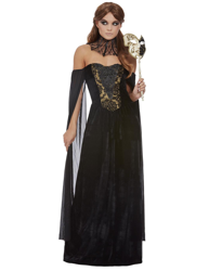 Costume deluxe contessa nera per donna en oferta