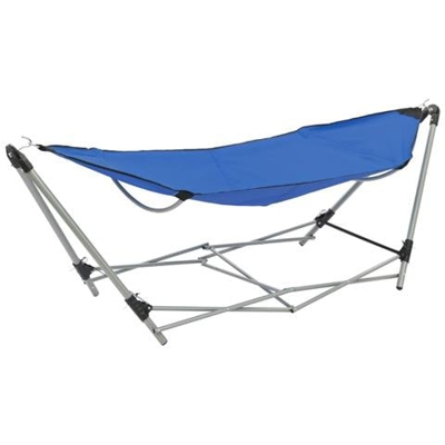 Amaca Con Supporto Pieghevole Blu