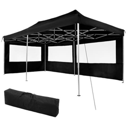 Gazebo Pieghevole Viola 3x6 M Con 2 Elementi Laterali - Nero en oferta