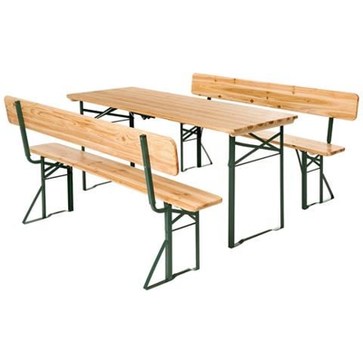 Set Da Birreria 176cm Con Schienale - Marrone