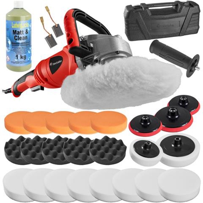 Lucidatrice Con Manopola Girevole 1400w - 27 Pezzi Incl. Prodotto Per Pasta Abrasiva