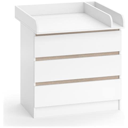Vicco Cassettone Con Fasciatoio Emma - Fasciatoio Bebè Scaffale Con 3 Cassetti Bianco Sonoma en oferta