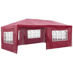 Gazebo 3x6 M Con 5 Elementi Laterali - Rosso precio