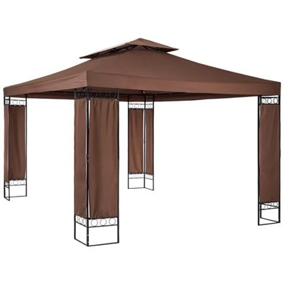 Lussuoso Gazebo Da Giardino Leyla - Marrone