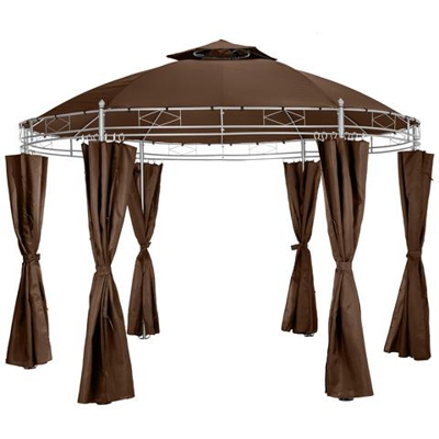 Gazebo Da Giardino Deluxe 350cm Siana - Marrone