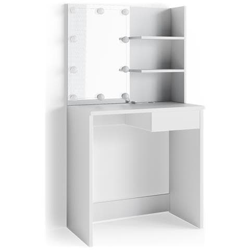 Vicco Toeletta Dekos Tavolo Da Trucco Specchiera Bianco Lucido precio