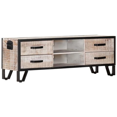 Mobile Porta Tv 120x30x40 Cm In Legno Massello Di Acacia