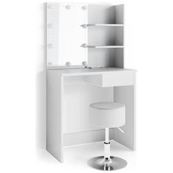 Vicco Toeletta Dekos Tavolo Da Trucco Specchiera Bianco Lucido precio