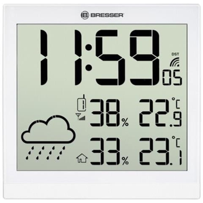 TemeoTrend JC bianco LCD Orologio meteo a parete