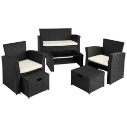 Salottino In Rattan Modena - Nero en oferta