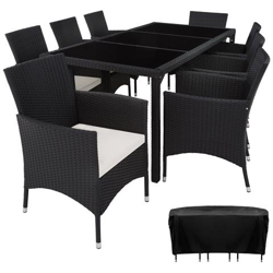 Set Da Giardino In Rattan, 8+1 Valencia - Nero precio