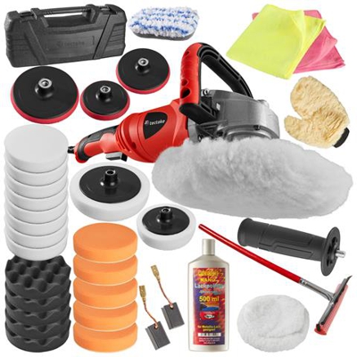 Lucidatrice Con Manopola Girevole 1400w - 32 Pezzi Incl. Prodotto Per Lucidatura