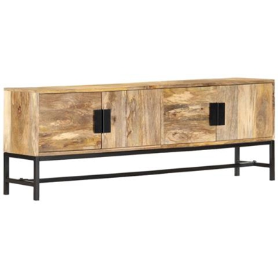 Mobile Porta Tv 140x30x50 Cm In Legno Massello Di Mango