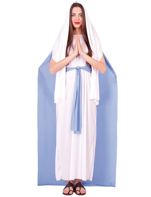 Costume vergine maria con mantello per donna