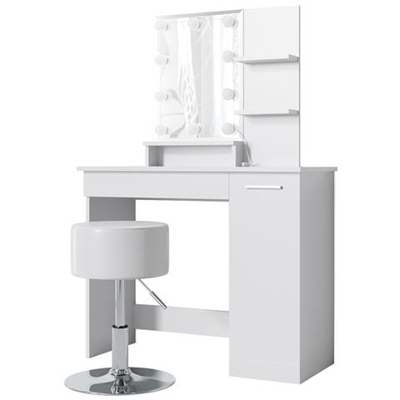 Vicco Toletta Da Trucco Julia Toletta Comodino Toletta Make-up Specchio Bianco