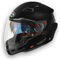 Casco Crossover Executive Color Con Doppia Visiera L Nero Opaco en oferta