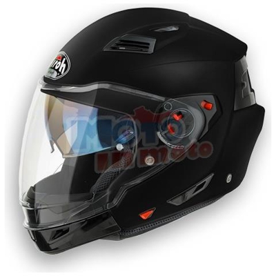 Casco Crossover Executive Color Con Doppia Visiera L Nero Opaco