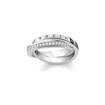 Da Donna Anello Argento In 925 Cubic Zirconia, Misura 14