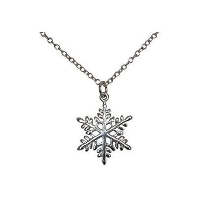 Collana - Ciondolo - Fiocco Di Neve - Argento 925-2 Cm
