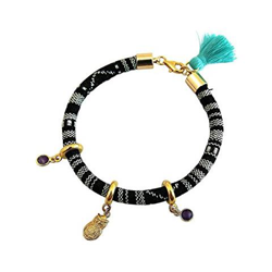 Braccialetto - Placcato Oro 18k - Azteco - Gufo Reale - Ametista - Viola precio