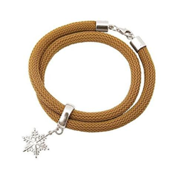Braccialetto Doppio - Argento 925 - Fiocco Di Neve - Marrone características