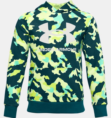 Felpa con cappuccio UA Rival Fleece Printed da ragazzo