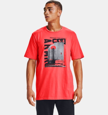 Maglia a manica corta UA Basketball Photoreal da uomo