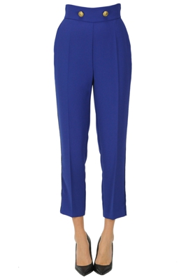 Cropped crepè trousers