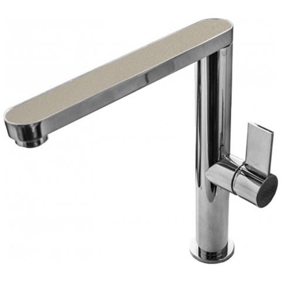 Miscelatore Monocomando con canna girevole cromata Materia 21x26 cm Granitek Tortora 43