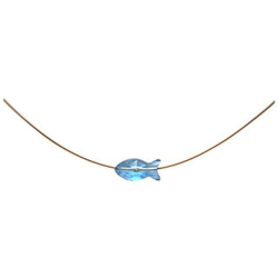 Donna - Collana - Ciondolo - Placcato Oro Rosa 18k - Pesce - Azzurro - Made With Swarovski Elements® - 45 Cm precio