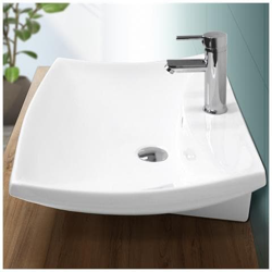 Lavabo Da Appoggio Ceramica Bagno Sanitari Lavandino Rettangolare 605 X 460 Mm características