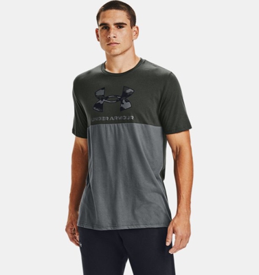 Maglia a manica corta UA Camo Big Logo da uomo