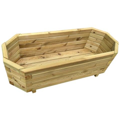 Fioriera Da Giardino 100x40x31 Cm In Legno Di Pino Impregnato