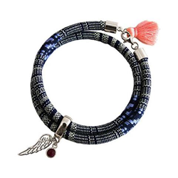 Braccialetto Avvolgente - Argento 925 - Ala - Angelo - Azteco - Rubino - Rosso - Rosa precio