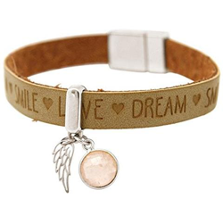 Braccialetto - Ala De Angelo - Argento 925 - Wishes - Nocciola - Quarzo Rosa - Chiusura Magnetica precio
