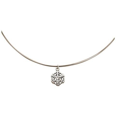 Collana - Ciondolo - Fiocco Di Neve - Argento 925-1,3 Cm