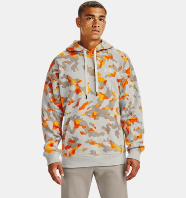 Felpa con cappuccio UA Rival Fleece Camo da uomo