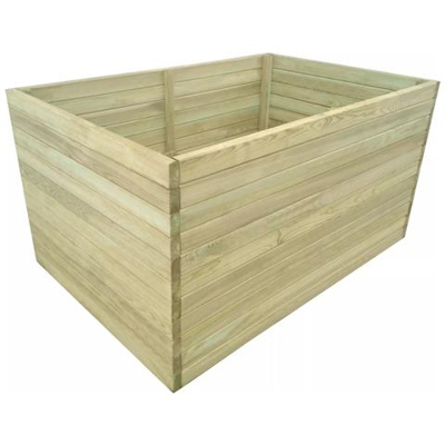 Fioriera Da Giardino In Legno Di Pino Impregnato 100x100x77 Cm