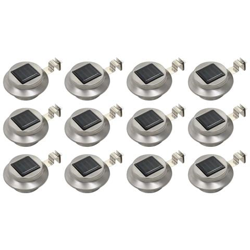 Lampade Solari Da Esterni 12 Pz A Led Rotonde 12 Cm Bianco precio