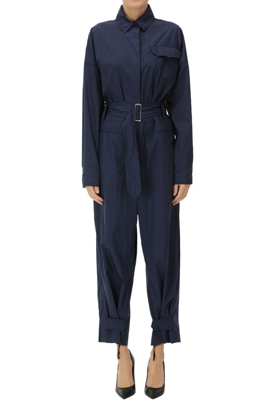 Nylon inserts cotton jumpsuit