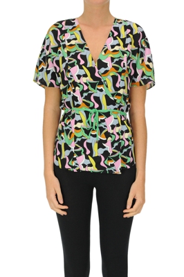 Wraparound crepe top