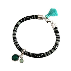 Braccialetto - Argento 925 - Azteco - Smeraldo - Calcedonio - Verde Mare características