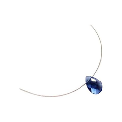 Donna - Collana - Ciondolo - Pendente - Argento - 925 Argento - Quarzo - Azzurro - Goccia - 45 Cm precio