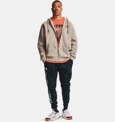 Felpa con cappuccio UA Rival Fleece AMP Full Zip da uomo