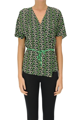 Wraparound crepe top